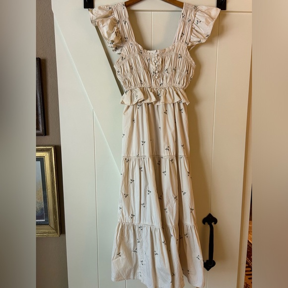 OPT Beige Floral Alana Dress - Picture 2 of 4